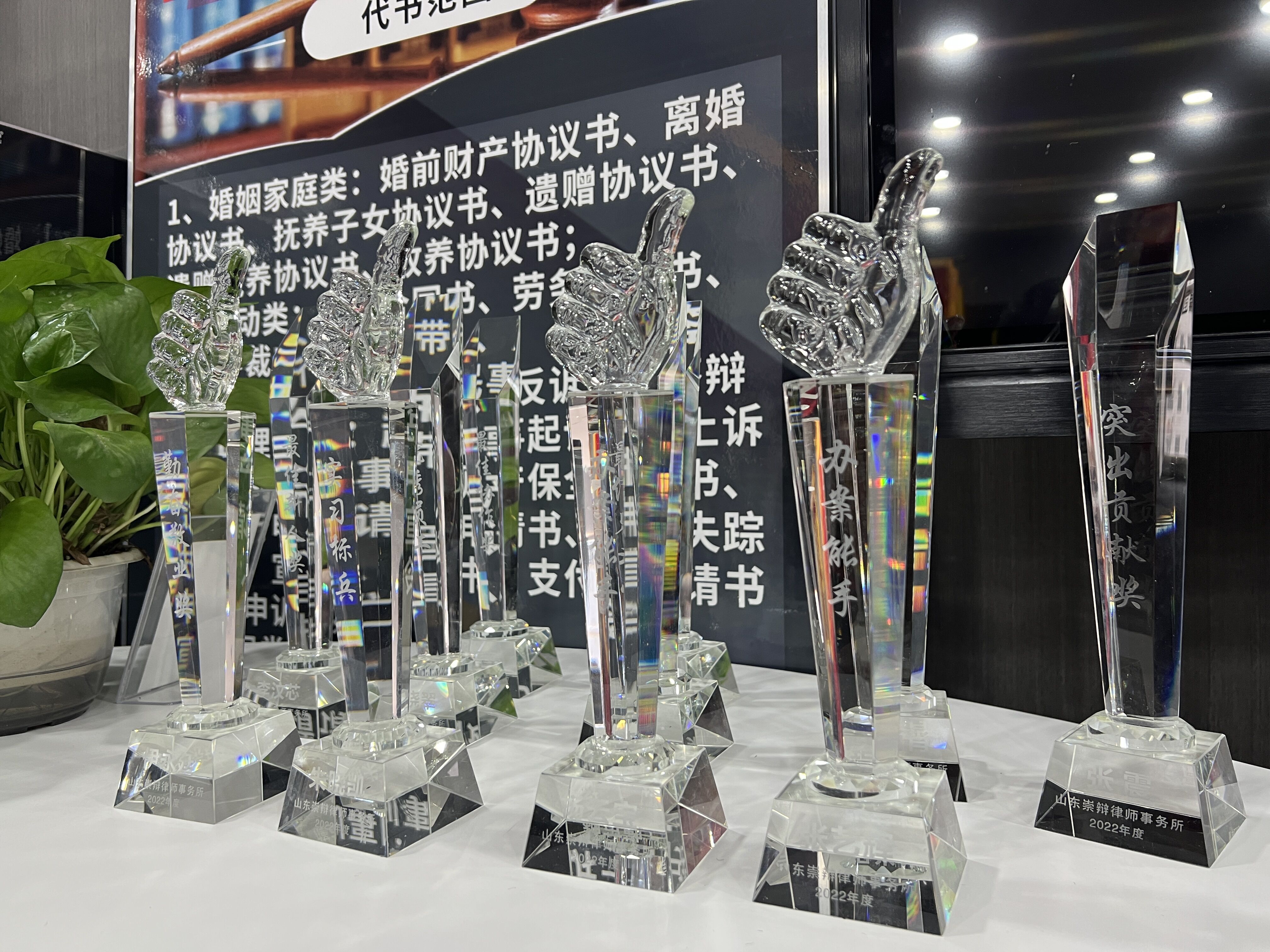 临沂崇辩律师事务所奖杯